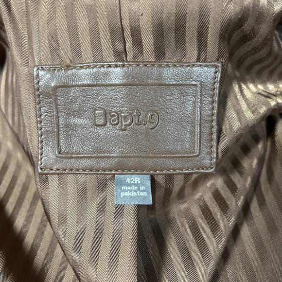 Apt 9 Leather blazer Brown Men's size 42R jacket leather sport coat - Picture 7 of 12